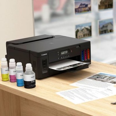 Printer Canon G5050 incl. inkt 18000p zw + 7700p kleur