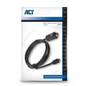 ACT USB-c naar HDMI kabel adapter, 2m