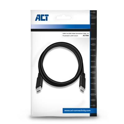 ACT USB-C naar USB-C Thunderbold 3, 1m 100W