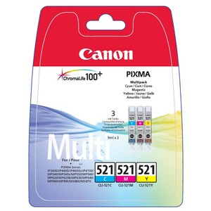 Inkt Canon CLI-521 Multipack (C-M-Y) (3x 9ml)