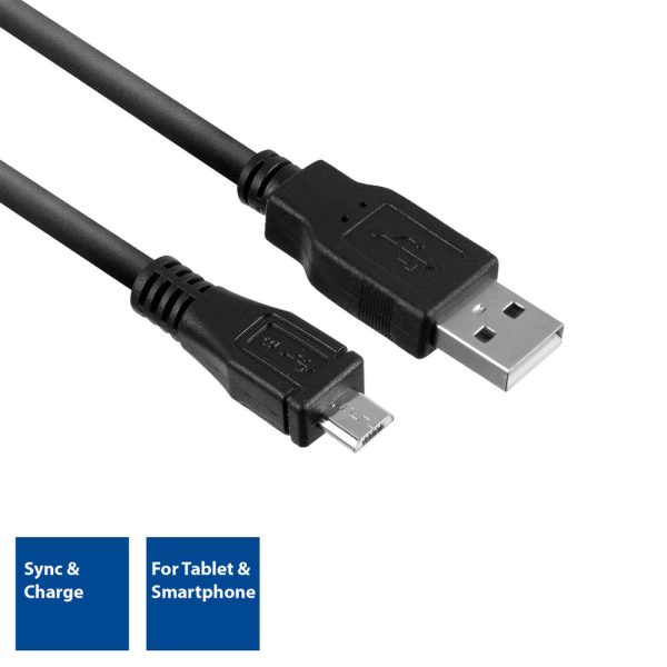 Kabel usb ACT USB 2.0 laad- en datakabel A male - micro B male 1 meter