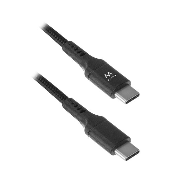 Kabel Ewent pot Ewent 1 meter, USB-C naar USB-C laadkabel zwart