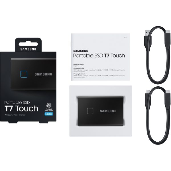 Externe SSD 500GB Samsung T7 Touch USB 3.2 Gen2