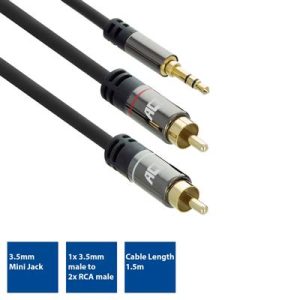 ACT Audio Cable 3.5mm to 2x RCA 1.5m