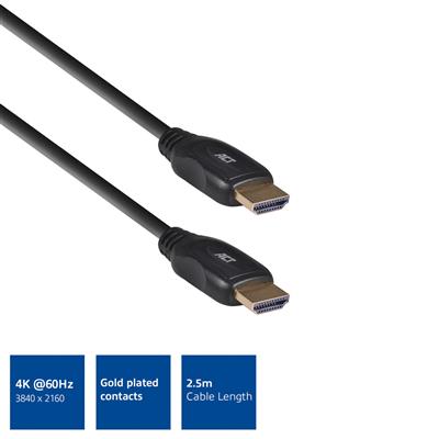 Kabel HDMI ACT 2.5m 4K m/m AC3802