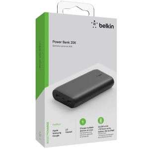 Powerbank Belkin 20.000mAh 2x 12w usb-c kabel zwart