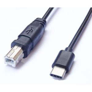 bulk kabel USB 2.0 TYPE-B MALE TO USB-C MALE 200CM, BLACK