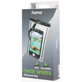 Hama Waterdicht hoesje "Finest Sports" voor smartphones, maat XXL, zwart