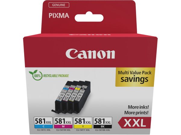 Inkt Canon CLI-581XXL Kit Value 4 Pack