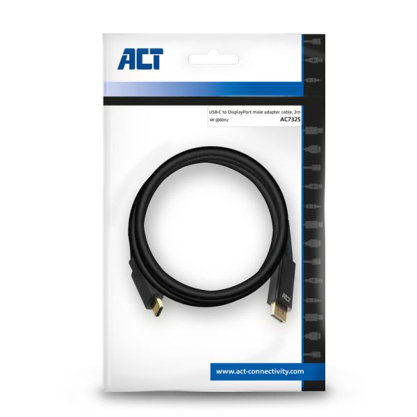 Kabel ACT usb-c naar DisplayPort 2m