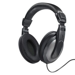 Headset Hama Zonder mic. over-ear kabel (6m), zwart